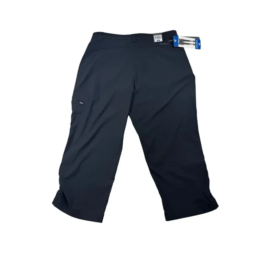 Eddie Bauer Rainier Capris Black Lightweight Activewear Hiking Women's Size 10 - Picture 3 of 9
